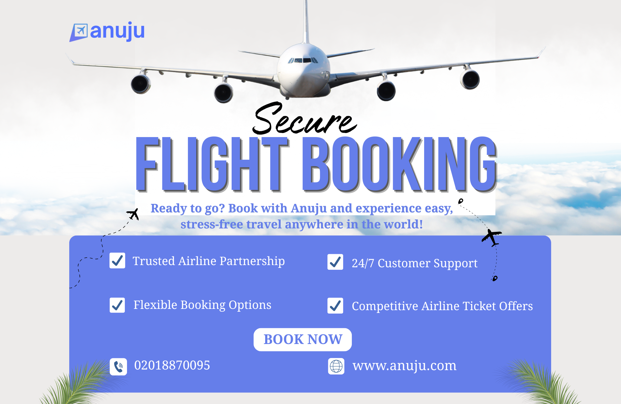 Book Smart, Travel Safe | Secure Flight Bookings on Anuju